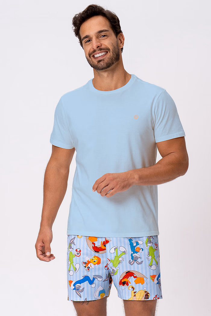 PIJAMA MASCULINO CURTO - LOONEY NIGHT