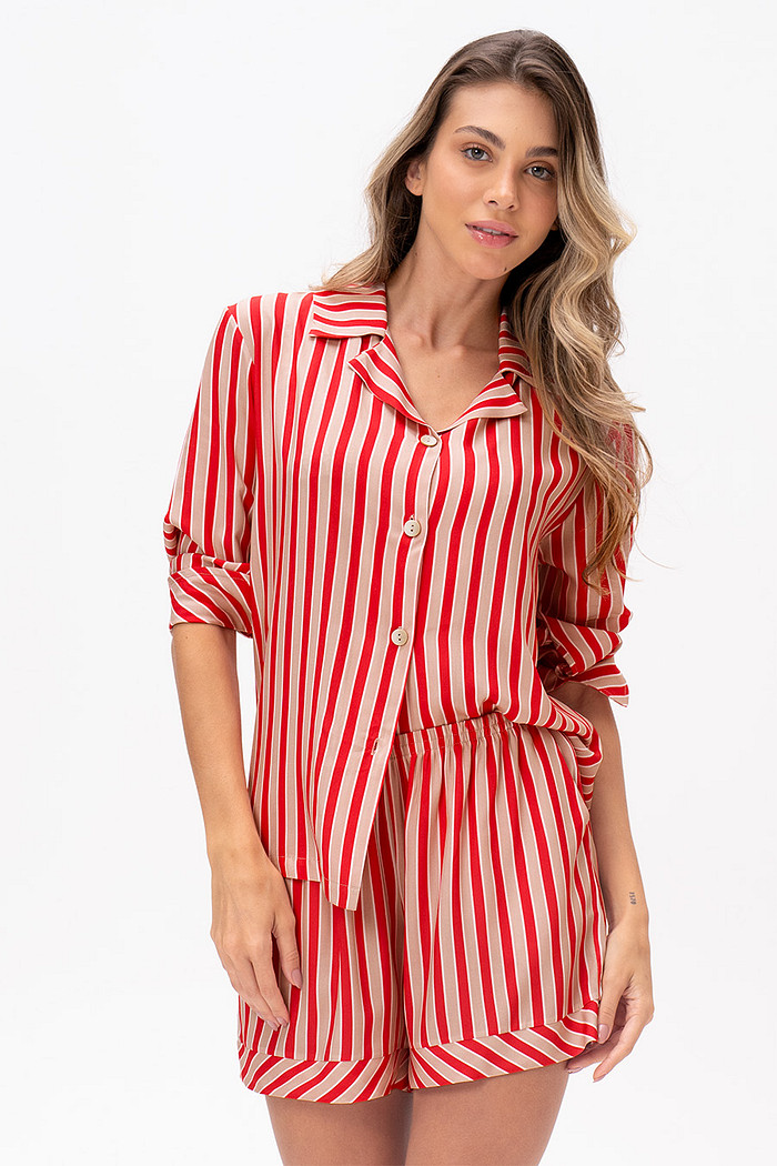 PIJAMA AMERICANO CURTO DE VISCOSE - DUNAS