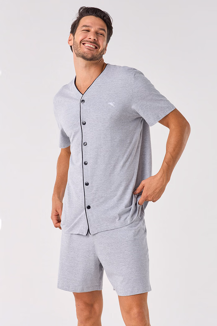 PIJAMA CURTO MEIA MALHA - ETERNO MASCULINO