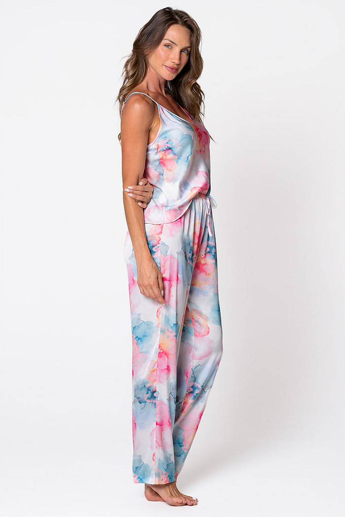 PIJAMA FEMININO ACETINADO DE ALÇAS - SUNSET