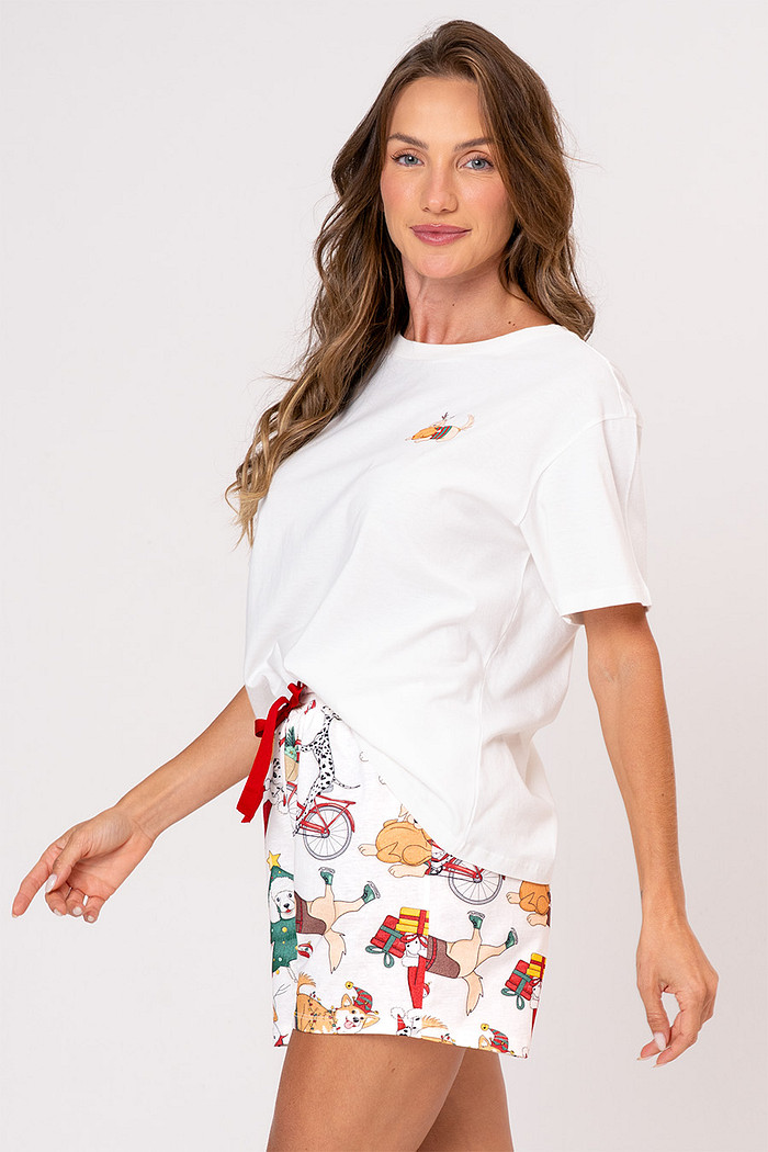 PIJAMA DE ALGODÃO FEMININO - NATAL AU