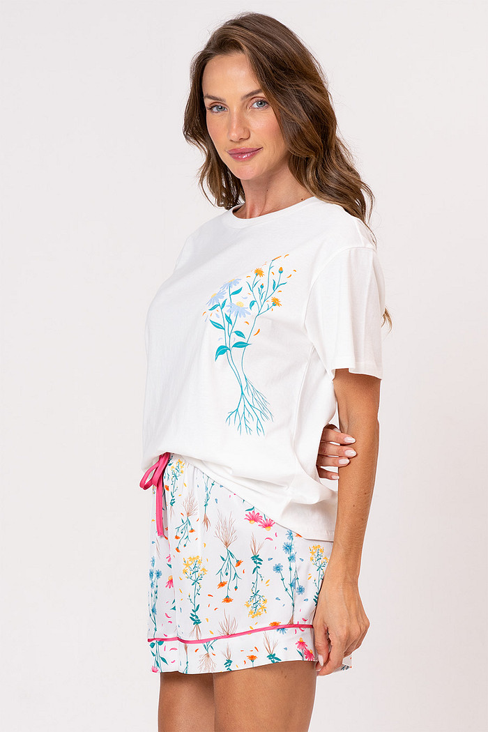 PIJAMA CURTO FEMININO - RAIZES