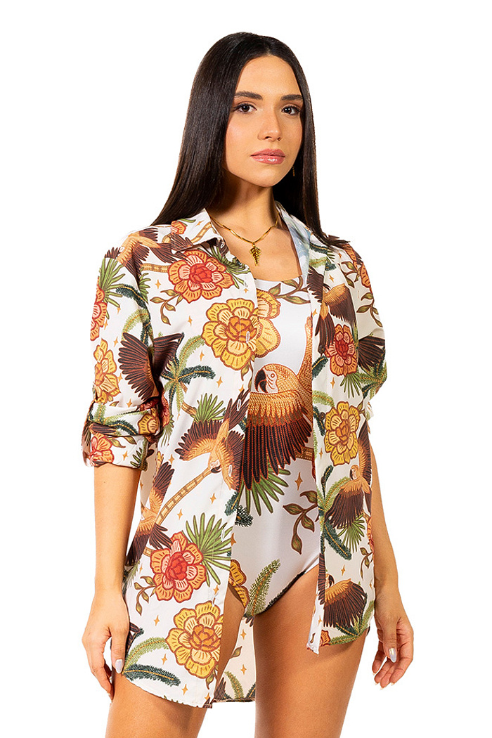 Camisa Alongada Atena Verão Tucano Barra Noite