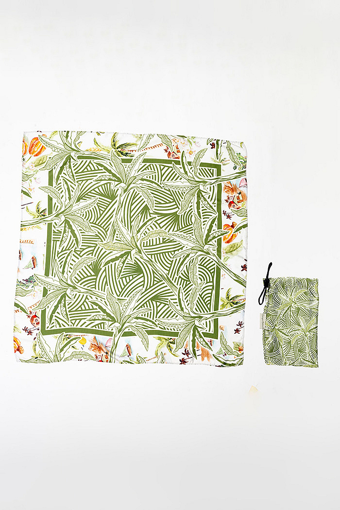 Lenço Quadrado Bananeiras Vetor