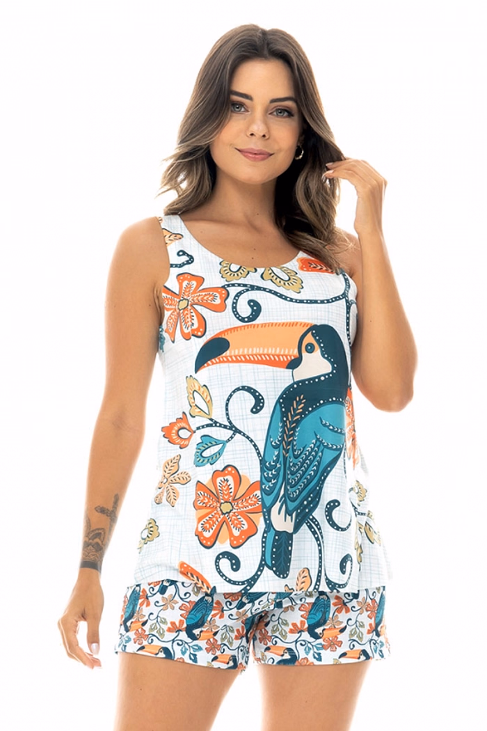 Conjunto Pijama Adulto Feminino Maxi Tucano