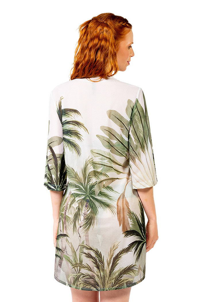 Saída de Praia Chemise Alongada Palmeiras