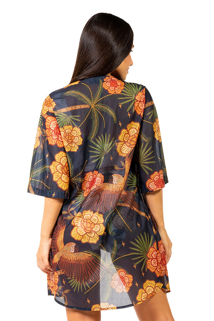 Saída de Praia Chemise Alongada Tucano Barra Noite