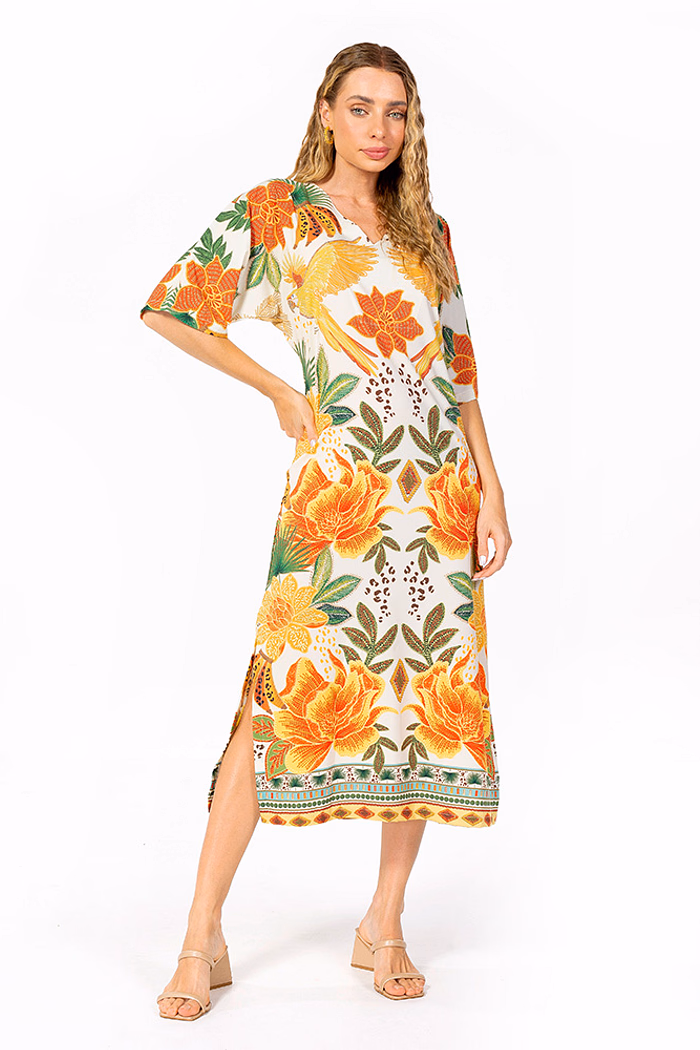 Kaftan Atena Banana Amarela