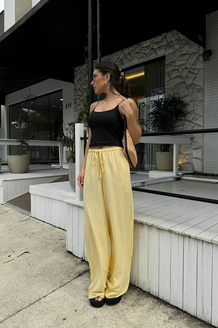 CALÇA PANTALONA CARIBE AMARELO MANTEIGA