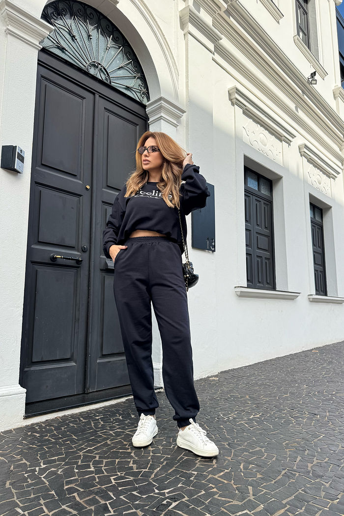 CALÇA DE MOLETOM PRETO