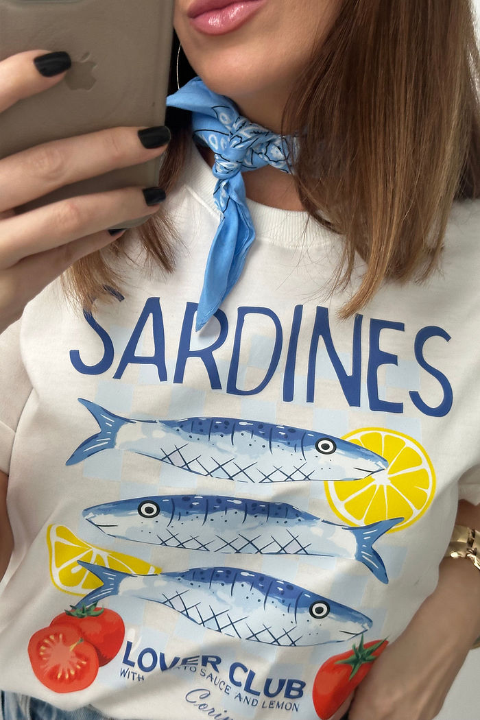 T-Shirt Feminina - Sardines Blue