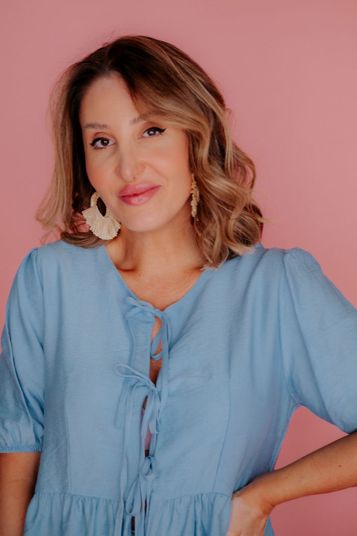 BATA LAÇOS CAROLA AZUL