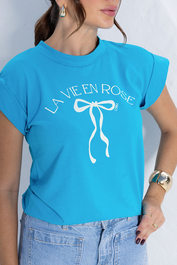 T-Shirt Feminina Algodão Esther La Vie en Rose