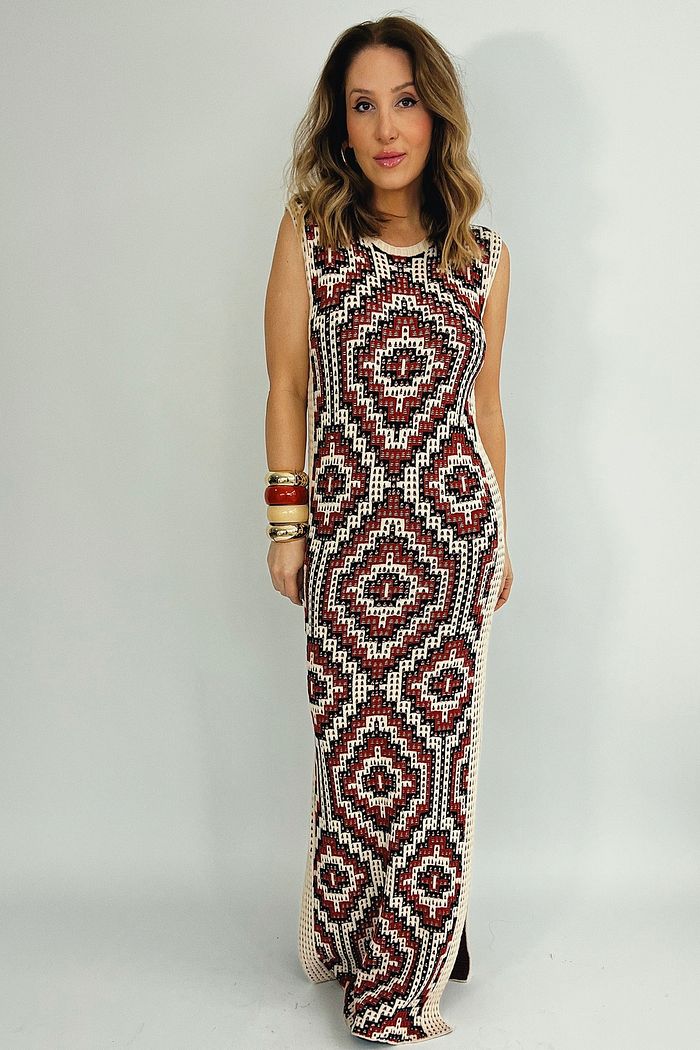 VESTIDO CROCHÊ BEGE - AMARA