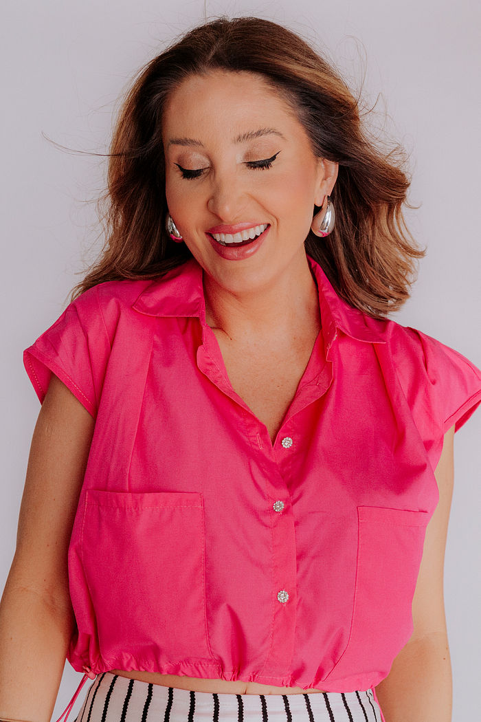 CAMISA CROPPED MARA PINK