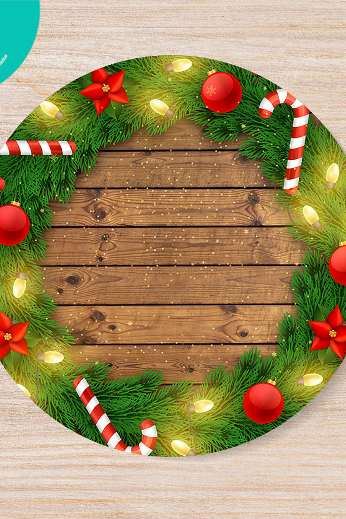 KIT COM 4 Capas de Sousplat de Natal