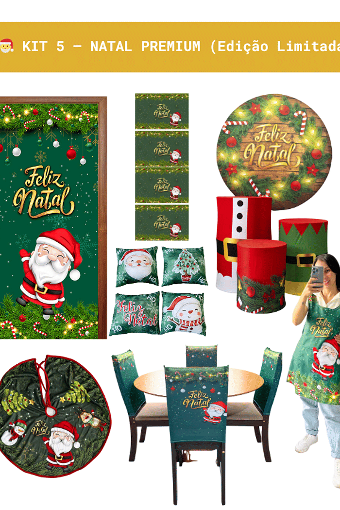 🎅 Kit 5 – Combo Natalino Papai Noel Premium | Edição Limitada Yool