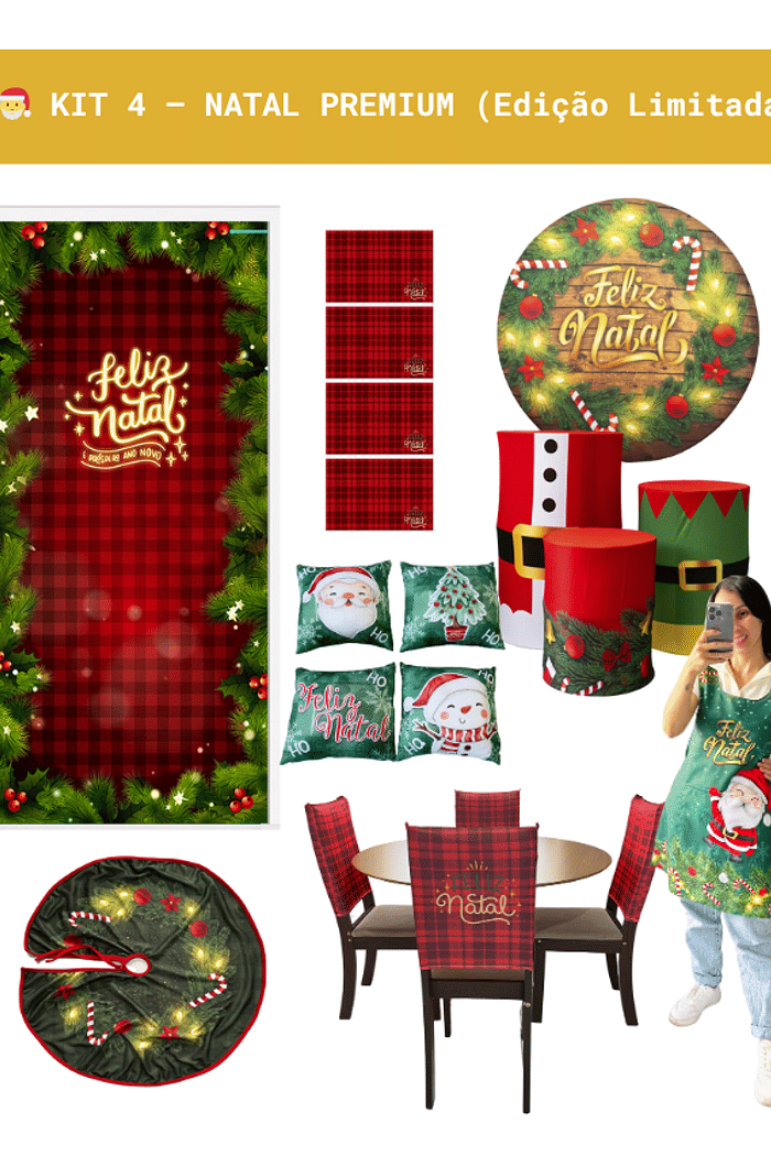 🎅 Kit 4 – Combo Decoração de Natal Premium | Edição Limitada Yool