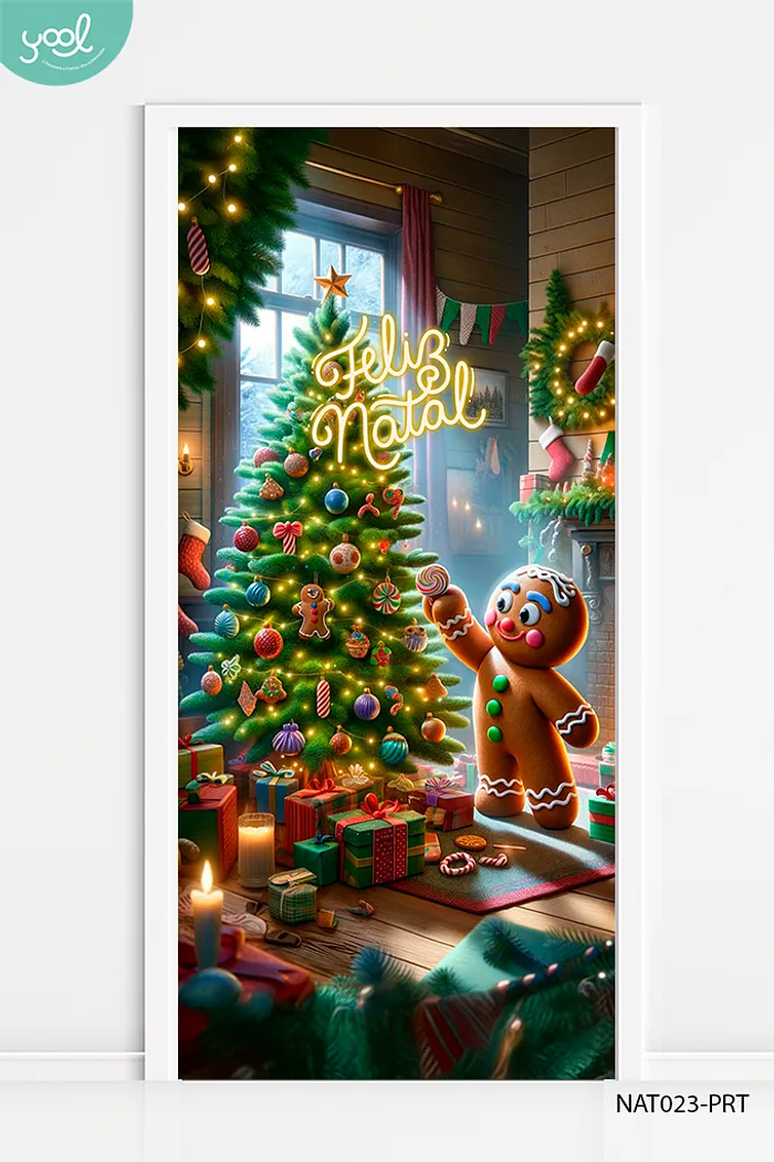 Capa de Porta Natal Biscoito de Natal