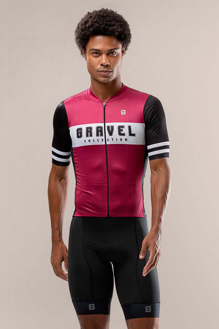 Jersey Masculina Euro Gravel Garnet