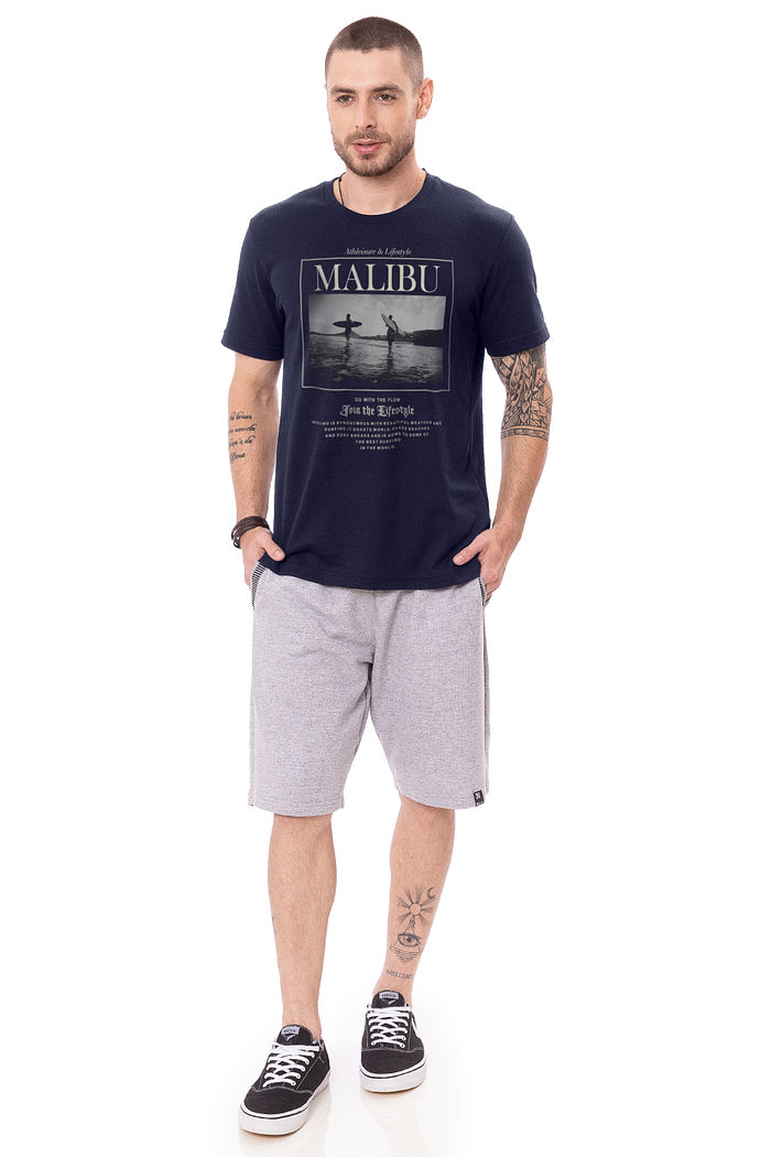 Camiseta Masculina Malibu Azul