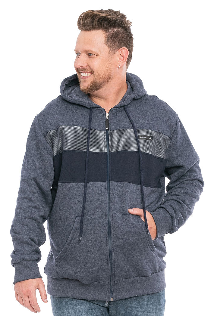 Jaqueta Masculina em Moletom com Recortes