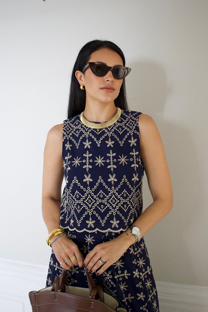 Blusa Cropped Algodão Bordado - Milalai