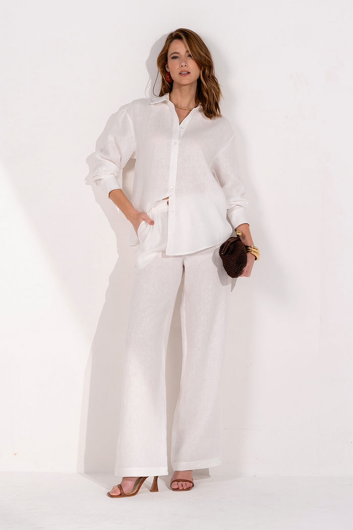 Calça 100% Linho  - Unique Chic