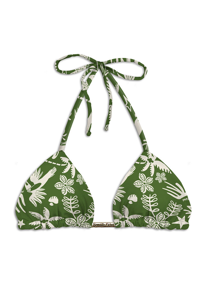 TOP DE BIQUÍNI CORTININHA | OLIVA