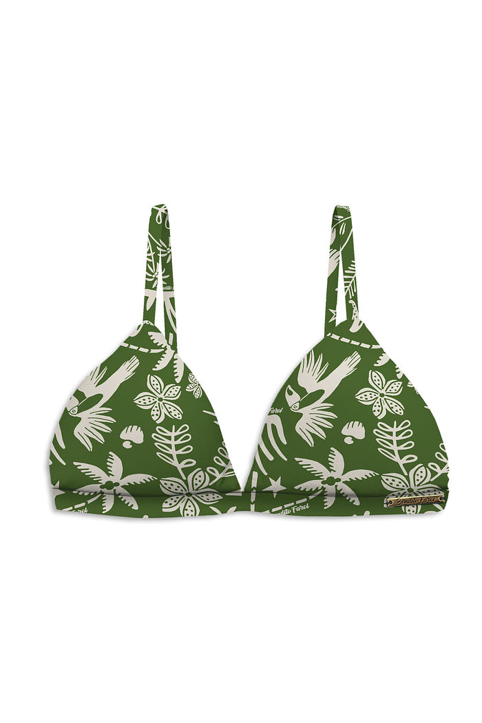 TOP DE BIQUÍNI SURF CORTININHA FIXA | OLIVA