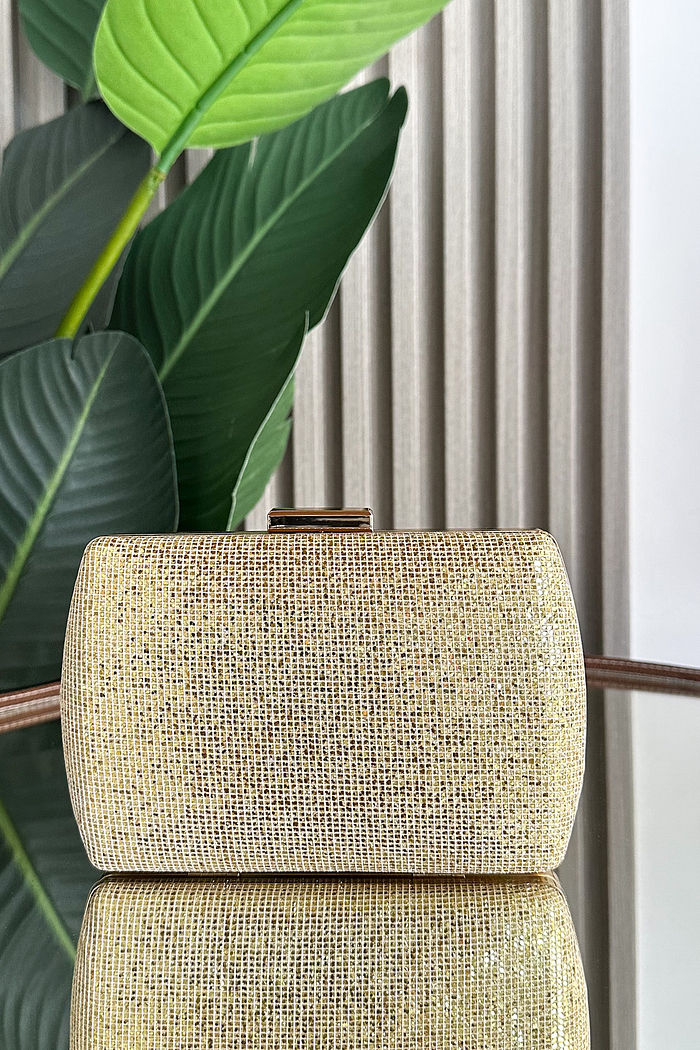 BOLSA CLUTCH DOURADO ROSIANE