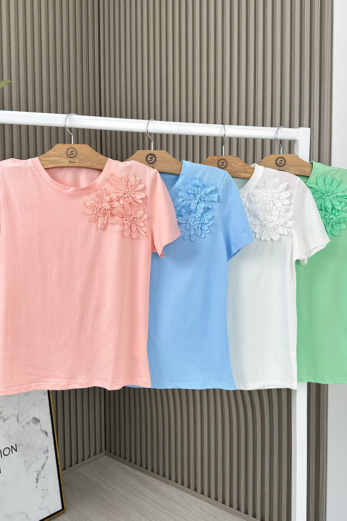 T-SHIRT MANGA CURTA ELIZABETE