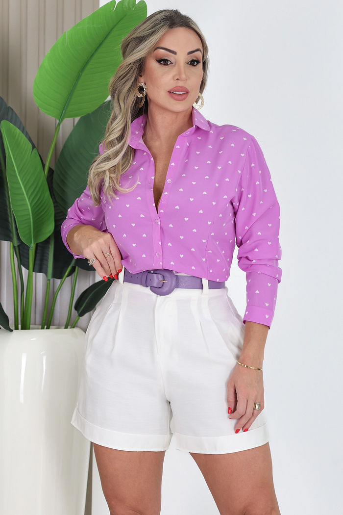CAMISA MANGA LONGA TANIA - LILÁS