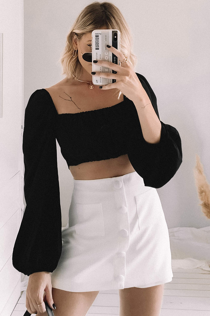 Cropped Janice Bufante Preto