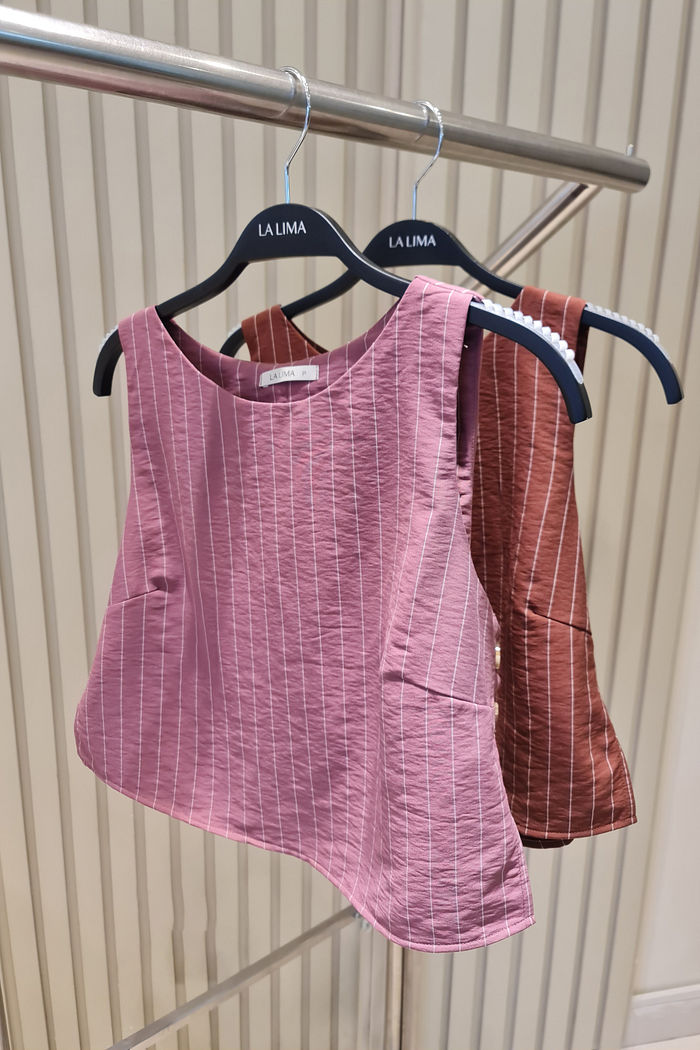 Regata Botões Bestseller Risca de Giz 2 Cores