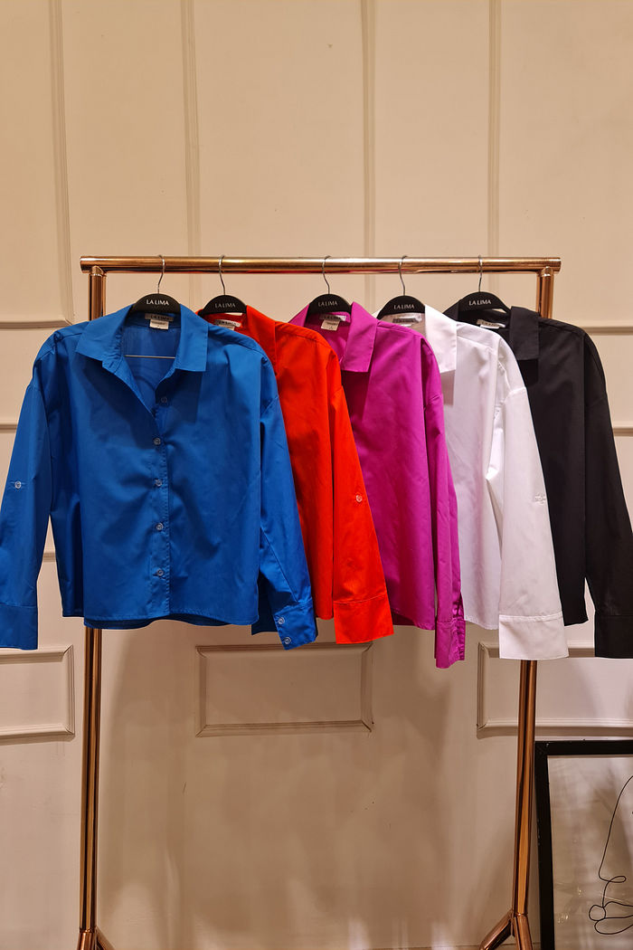 Camisa Tricoline Punho e Martingale Lisa