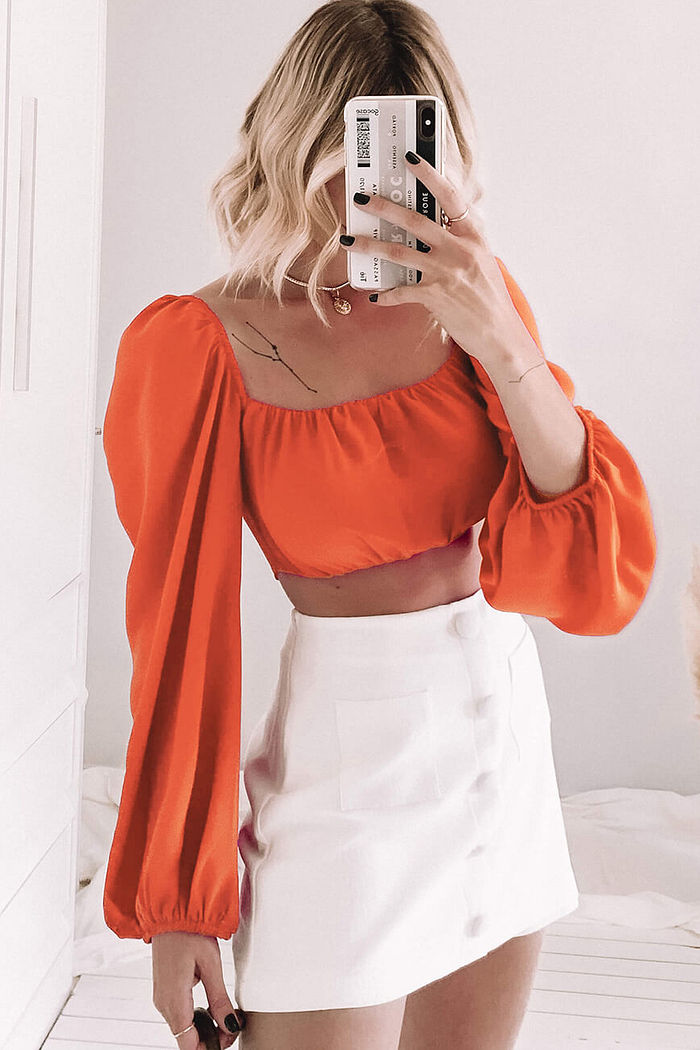 Cropped Janice Bufante Laranja