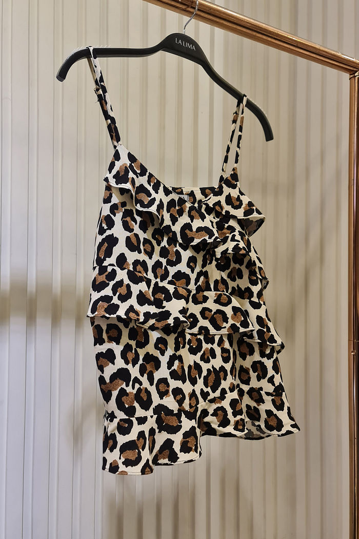 Blusa Babados Animal Print 5 Babados