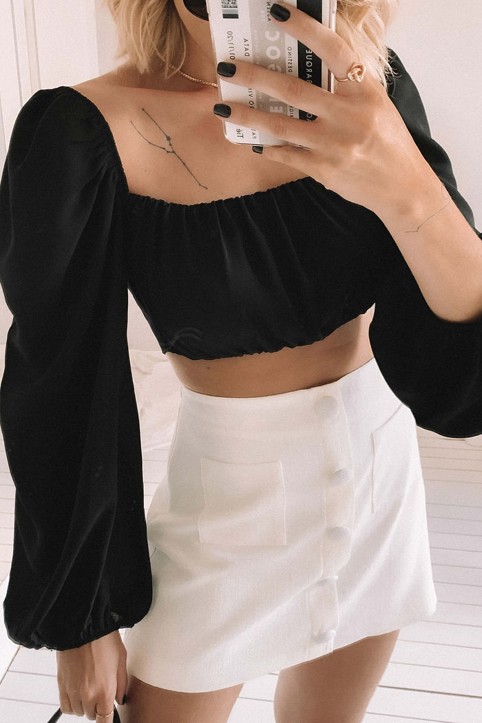 Cropped Janice Bufante Preto