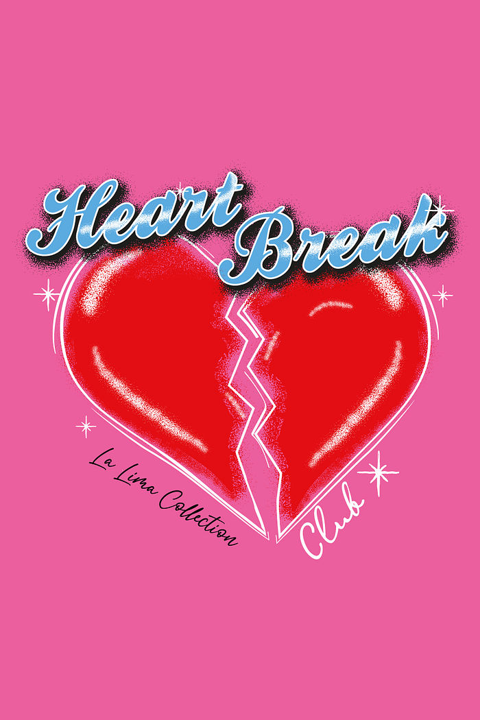 Regata Tee Heart Break Rosa