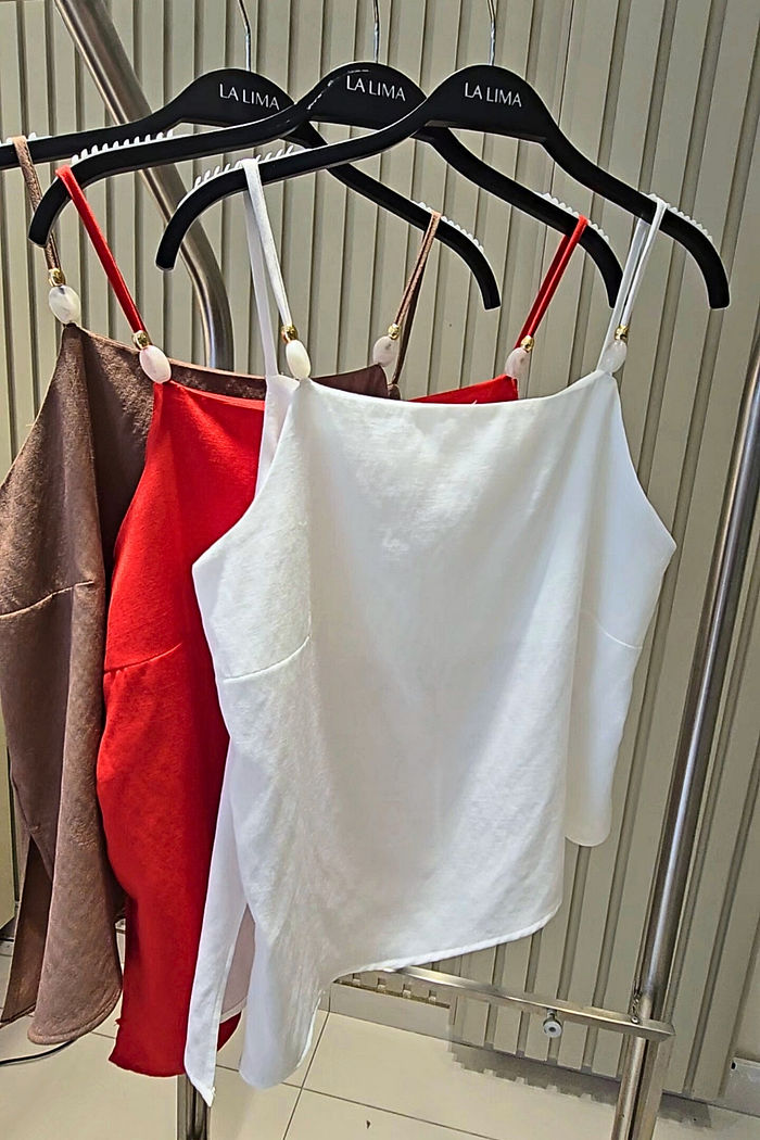 Alcinha Assimétrica Pingente 3 Cores