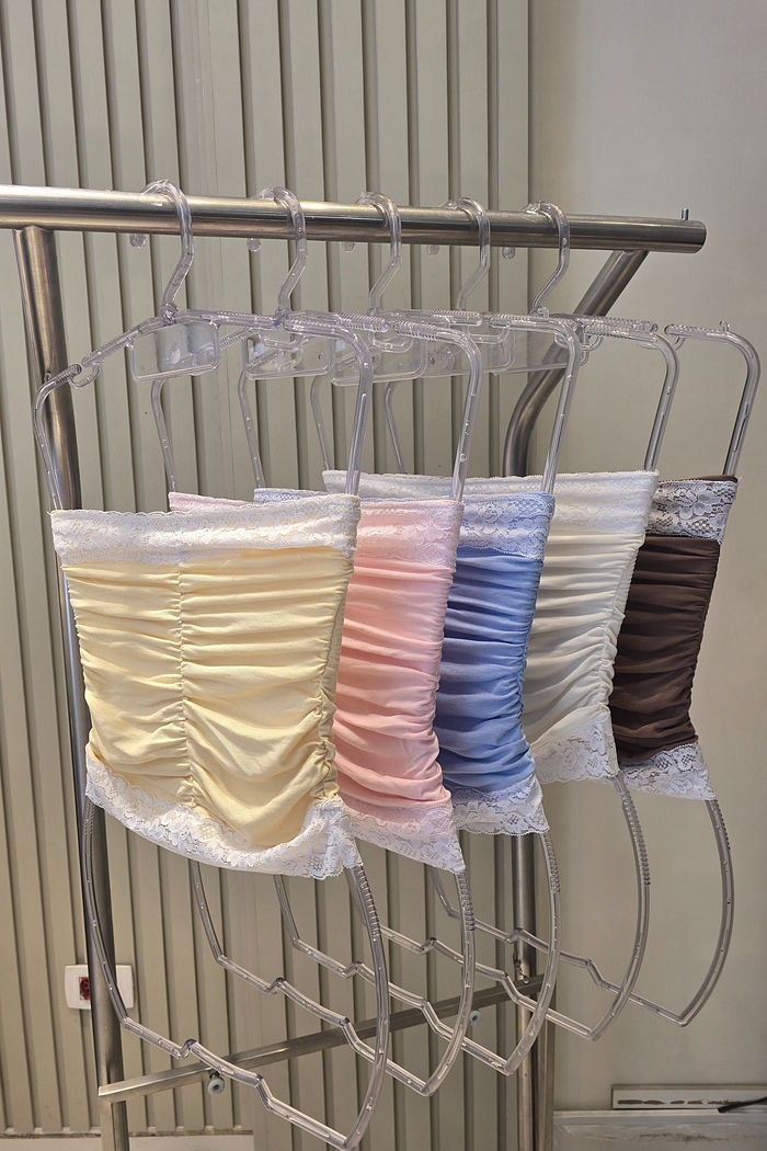 Tomara Caia Renda Drapeada 5 Cores