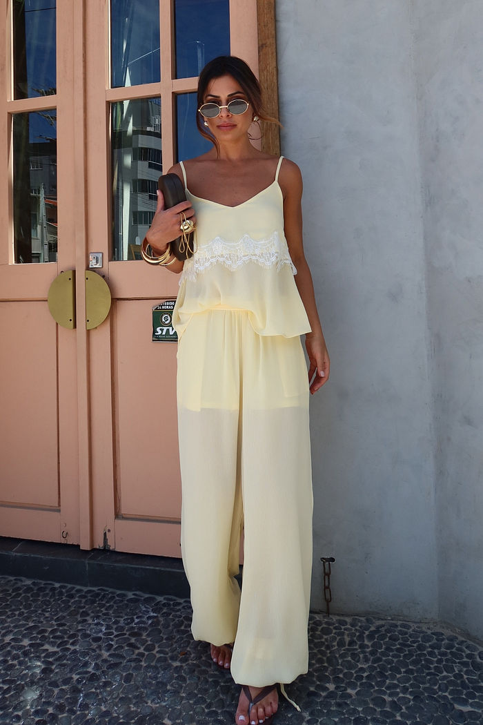 Calça Pantalona Aladim com Barra Ajustável 4 cores