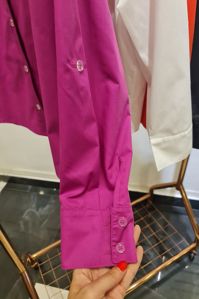 Camisa Tricoline Punho e Martingale Lisa