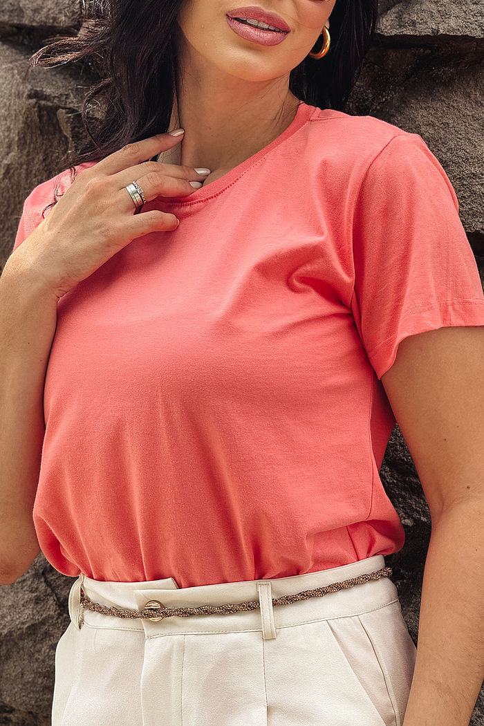 T-Shirt Básica Coral