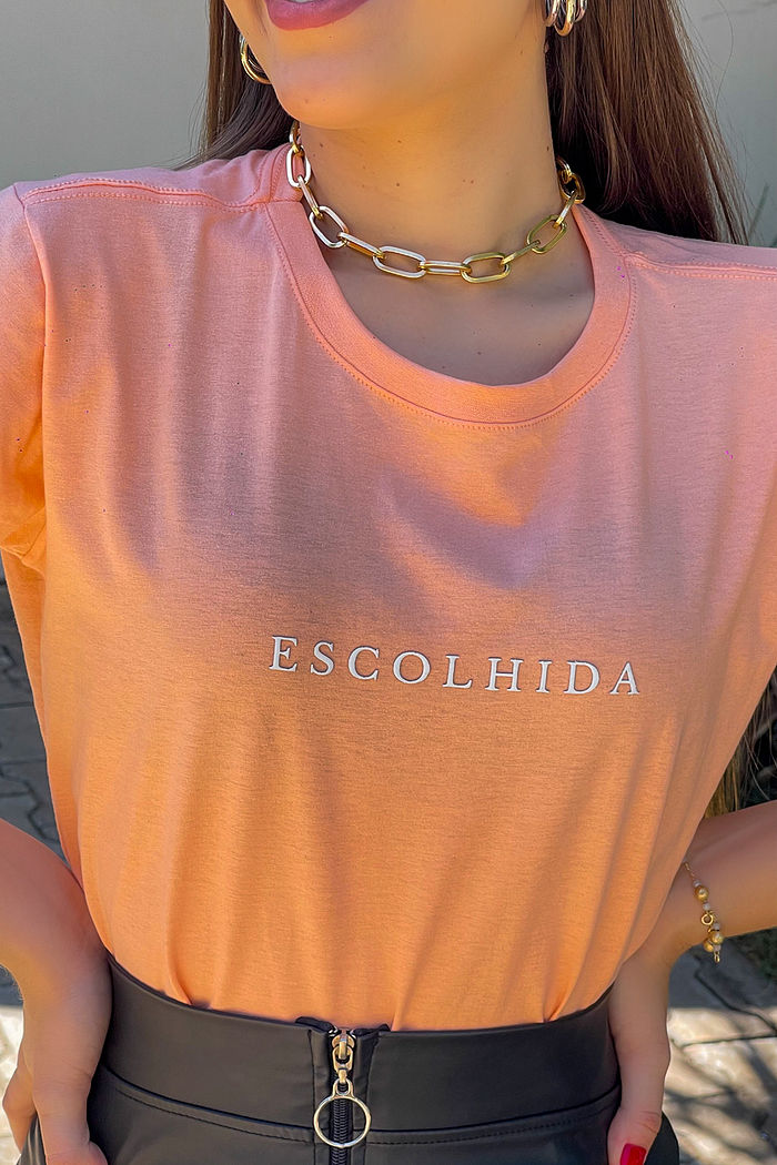 T-Shirt Escolhida AR - Living Coral