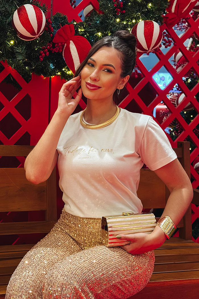 T-Shirt Tudo se fez novo AR - Neve