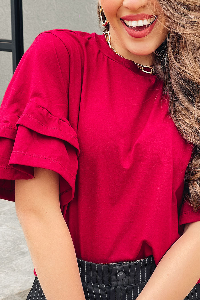 Blusa Sofia Bordô