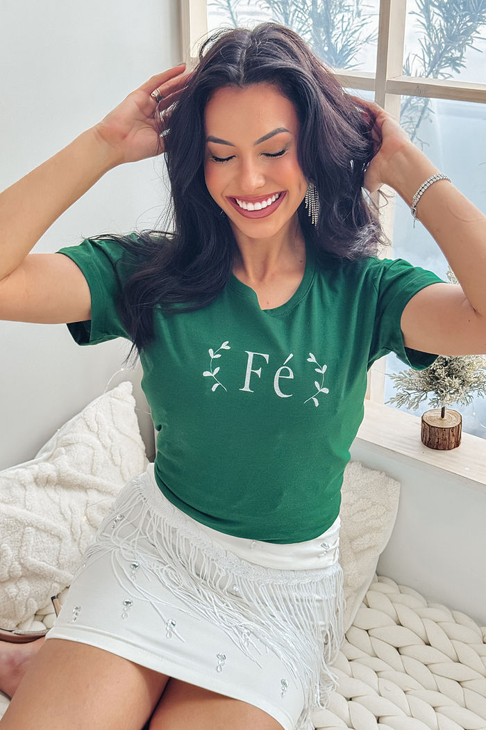 T-Shirt Fé - Verde Bandeira