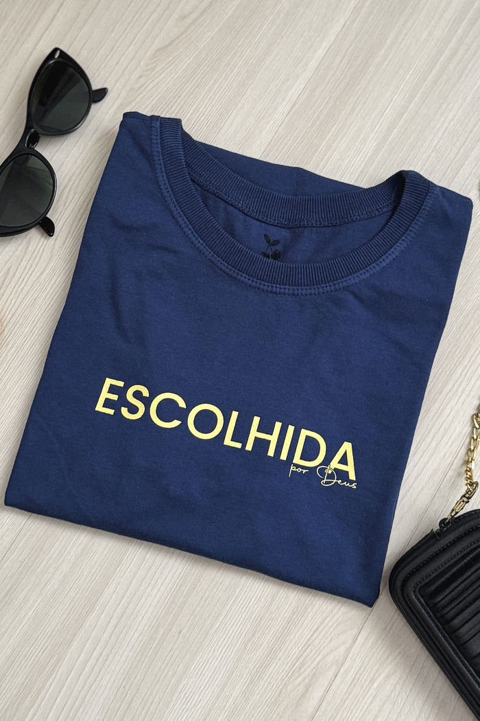 Tshirt Premium - Escolhida - Azul Marinho